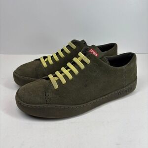 Camper Peu Touring Men's US 9.5/43 Green Suede Low Top Slip-On Trainers Sneakers